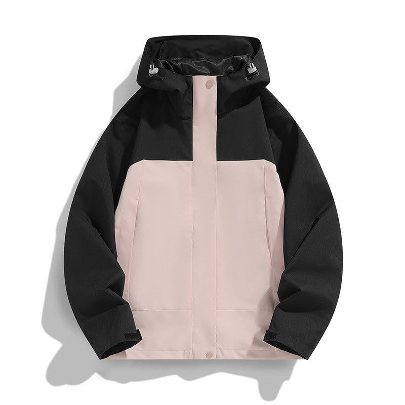 Men's Two-Tone Softshell Field Jacket with Hood, Windproof Outer Material and Minimalist Side Pockets Mune Fashion