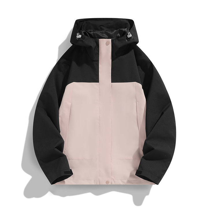 Men's Two-Tone Softshell Field Jacket with Hood, Windproof Outer Material and Minimalist Side Pockets Mune Fashion