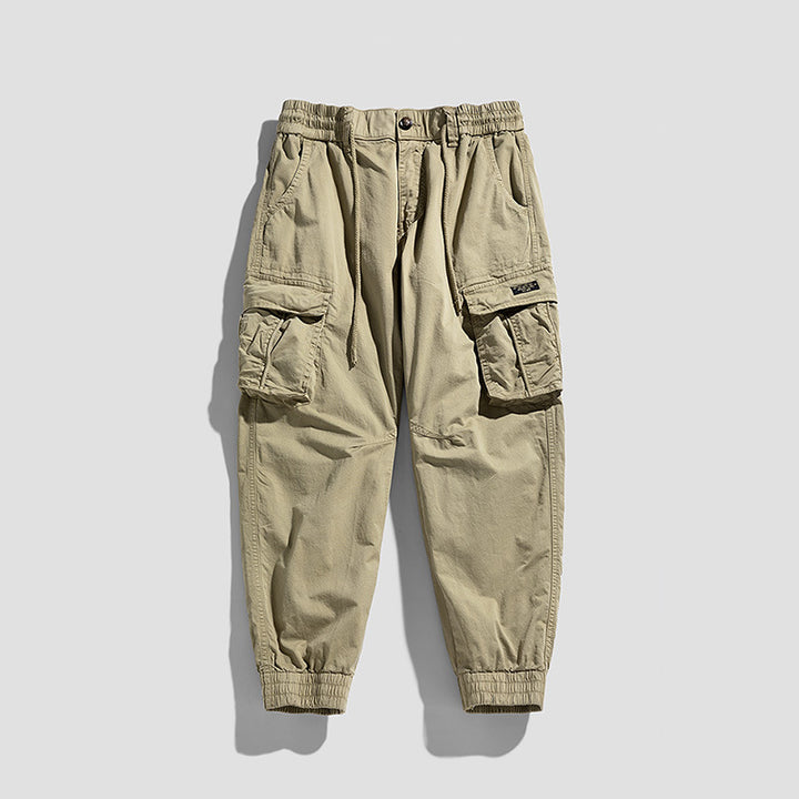 Herren Cargo-Joggerhose im Utility-Look mit elastischem Bund, Multifach‑Taschen und gerippten Knöcheln Mune Fashion