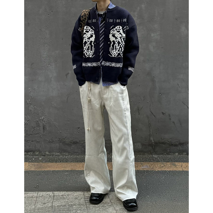 Women Cozy Chunky Knit Sweater with Graphic Design Mune Fashion