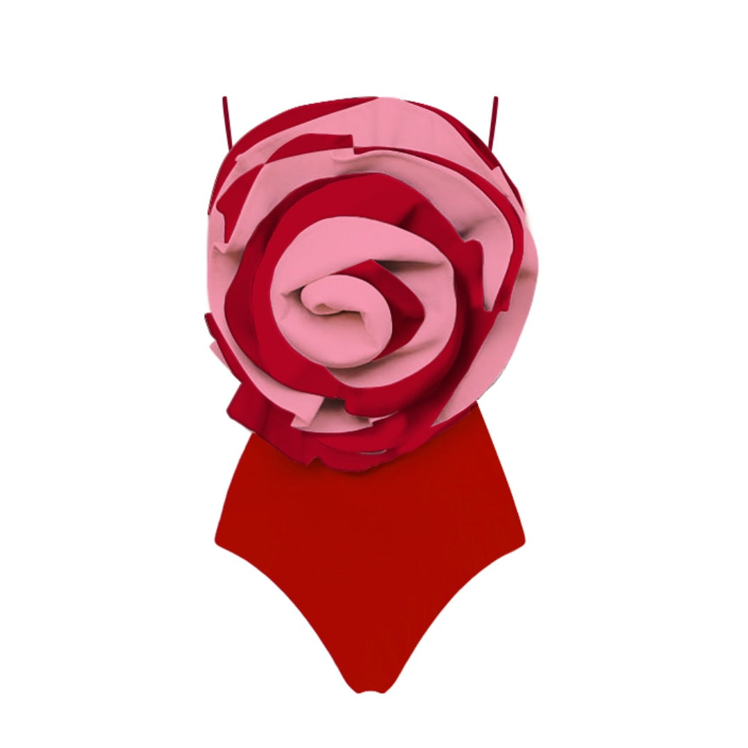 Women's swimsuit with decorative rose motif Mune Fashion