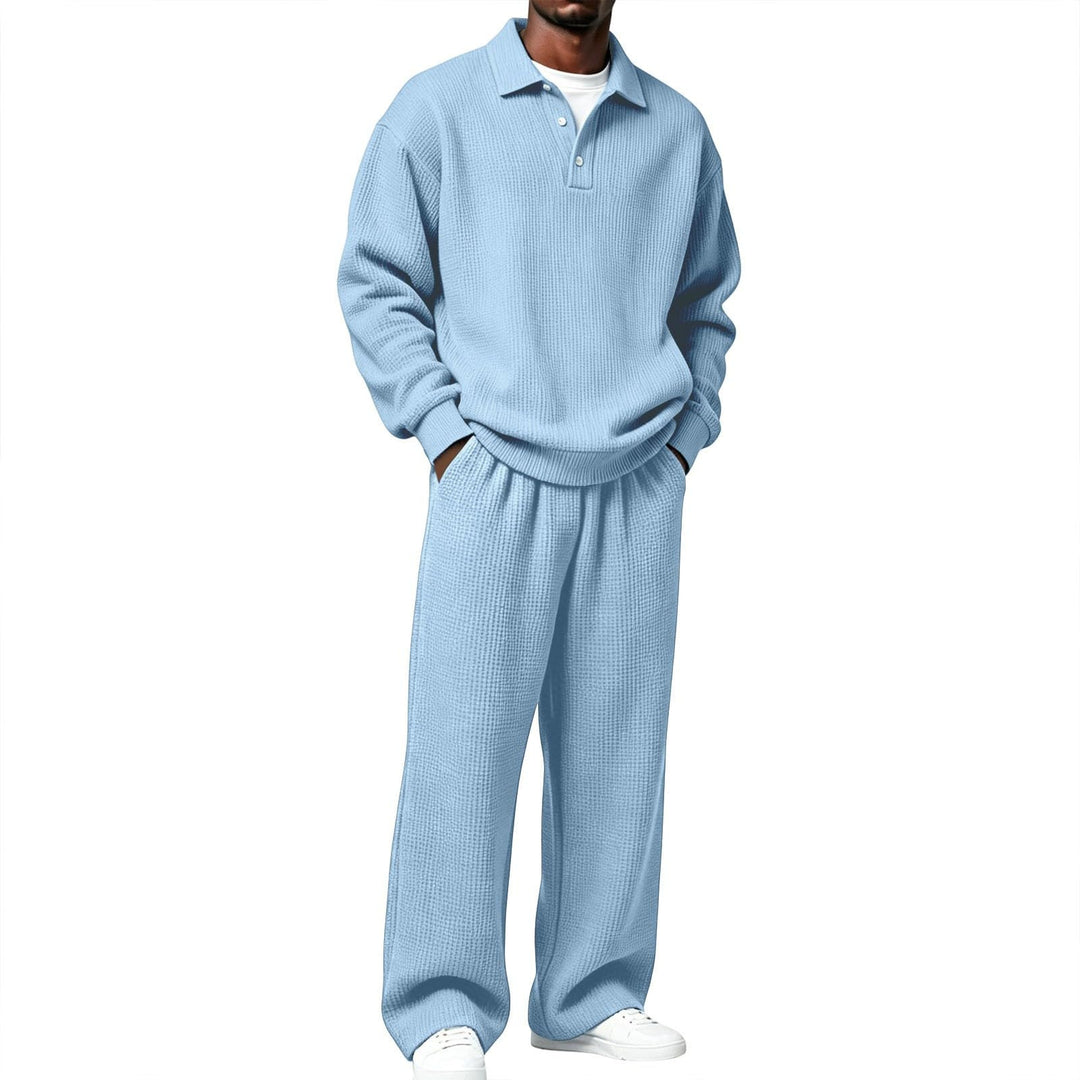 Men's Comfortable Leisure Suit with Collar Mune Fashion