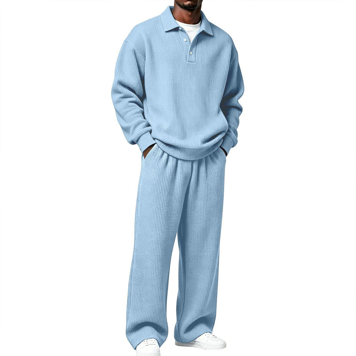 Men's Comfortable Leisure Suit with Collar Mune Fashion
