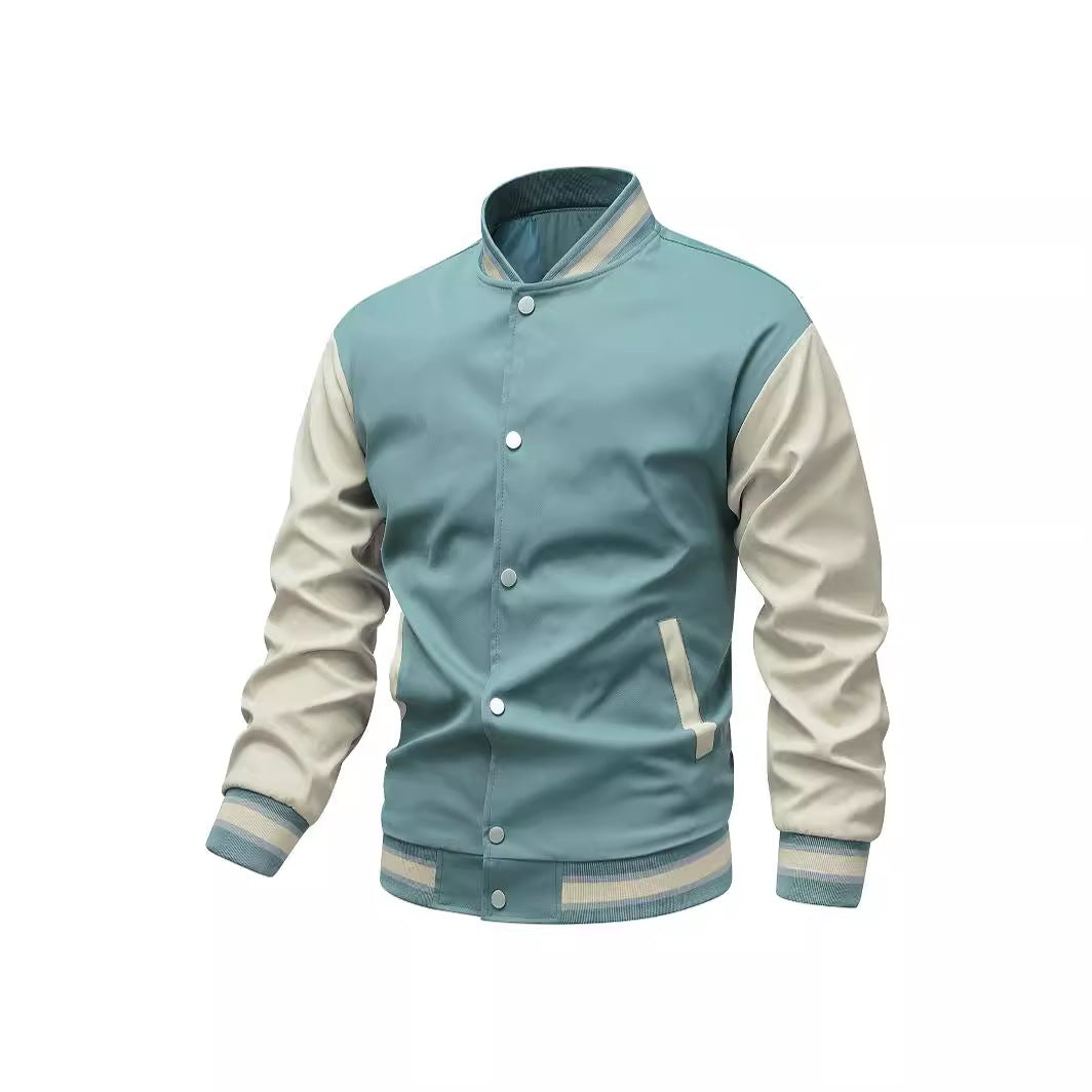 Men's collegiate bomber jacket in varsity style with contrast sleeves Mune Fashion