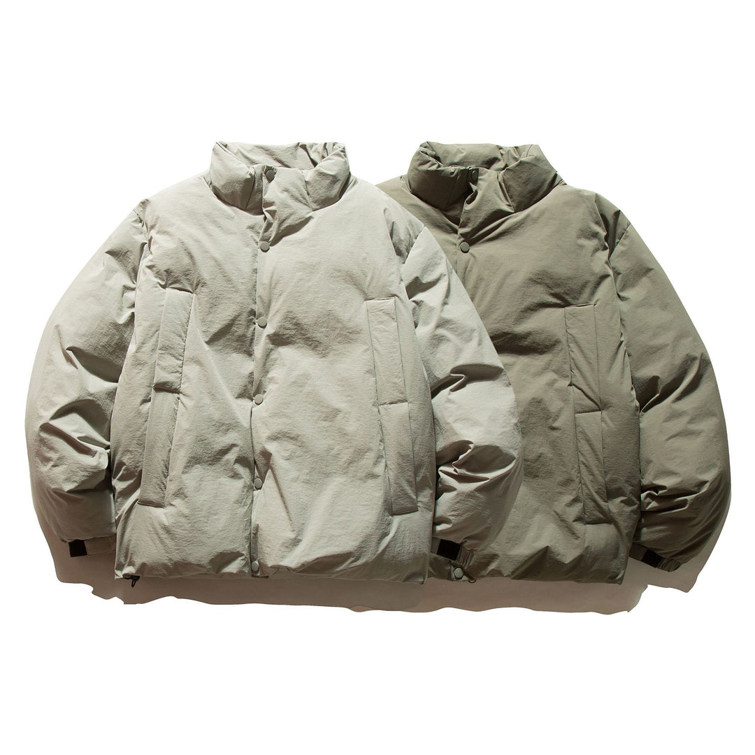 Unisex Boxy-insulated short jacket with padded filling and high stand-up collar Mune Fashion