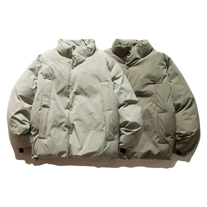 Unisex Boxy-insulated short jacket with padded filling and high stand-up collar Mune Fashion