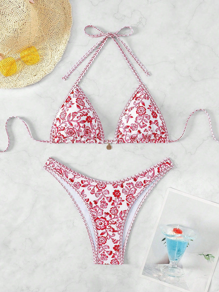 Women's triangle bikini with floral lace Mune Fashion