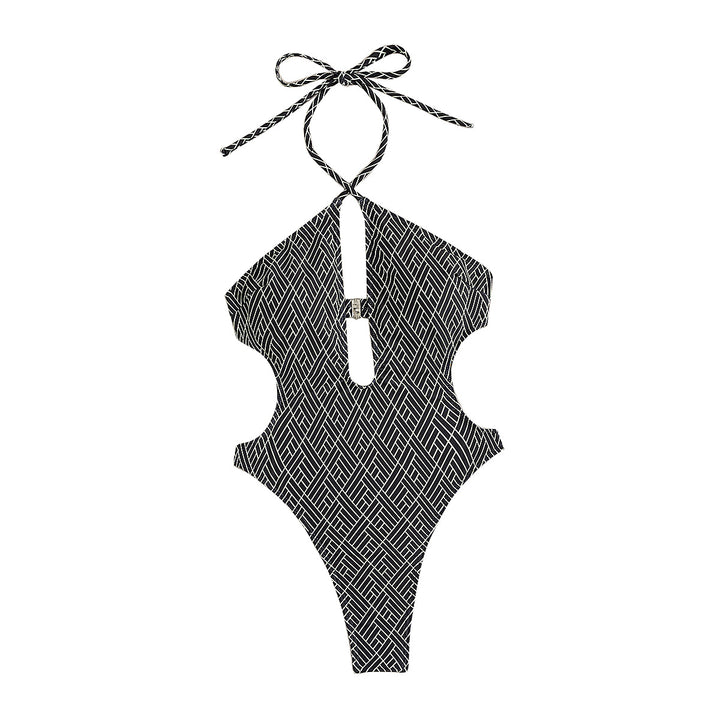 Women One-Piece Swimsuit with Creative Cut-Out Mune Fashion