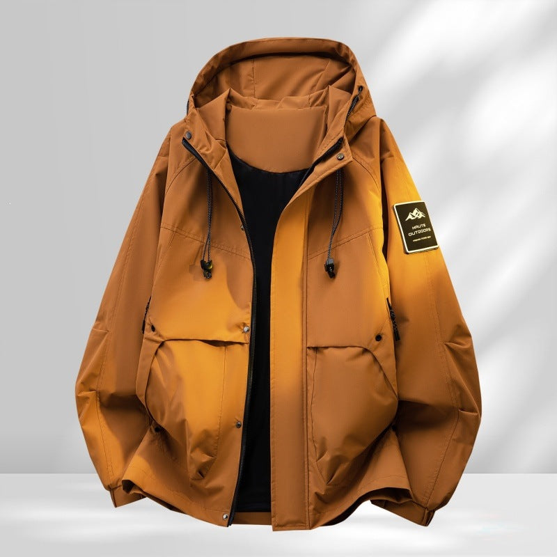 Men's Oversize Utility Outdoor Jacket with Hood, Padded Lining & Multi-Function Pockets Mune Fashion