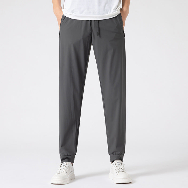 Men's Lightweight Sports Pants with Elastic Waistband and Practical Zip Pockets Mune Fashion