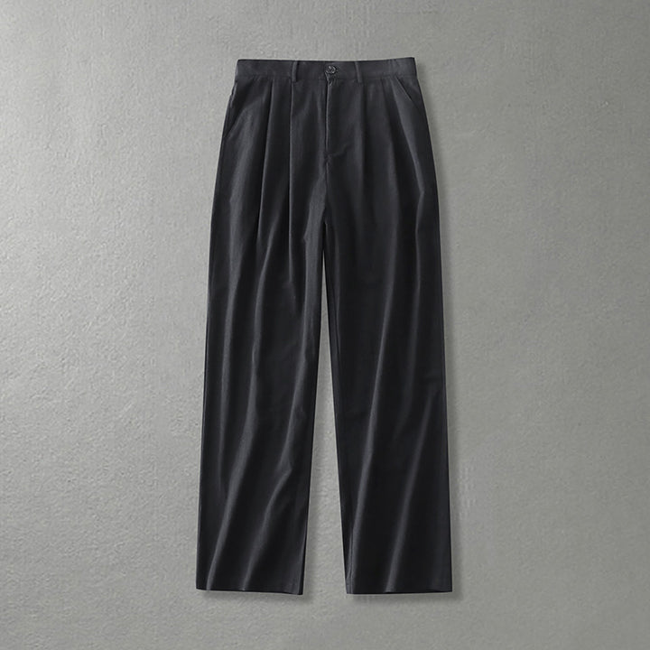 Ladies Wide Pleat Trousers with High Waist Mune Fashion