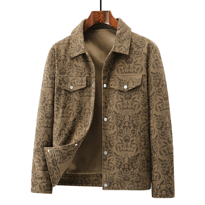 Ladies Elegant Utility Jacket with Floral Pattern Mune Fashion