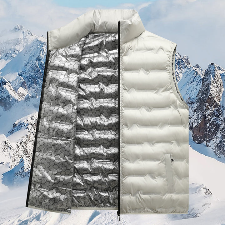 Men's nano thermal quilted vest with reflective heat reflex inner lining and stand-up collar Mune Fashion