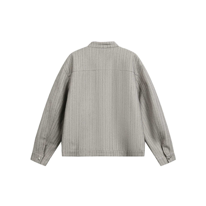Unisex Oversized Blouson in Workwear Style with Stand-up Collar and Button Placket Mune Fashion