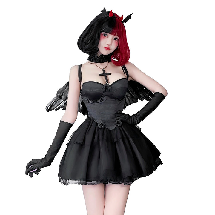 Ladies Angel Costume with voluminous skirt and decorative details Mune Fashion