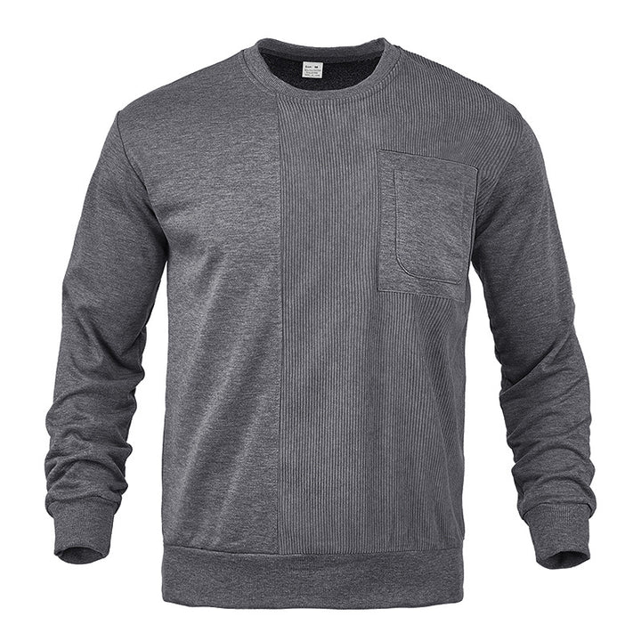 Men's structured sweatshirt with chest pocket and ribbed front panel Mune Fashion