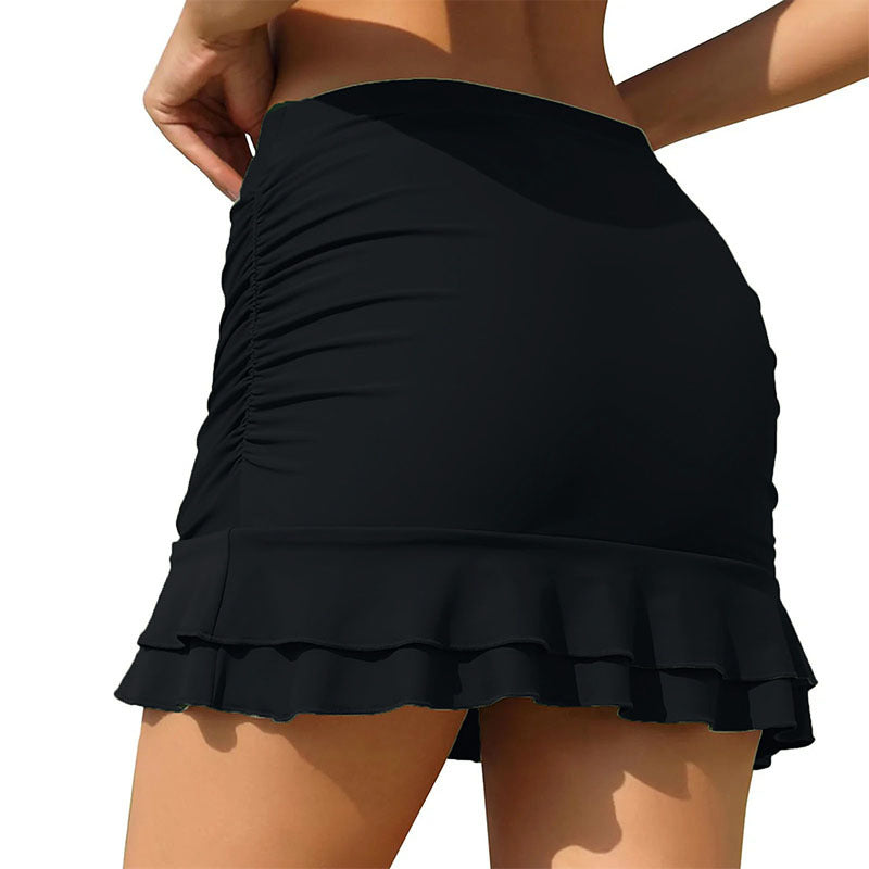 Women Wrap Skirt with Ruffle Details Mune Fashion