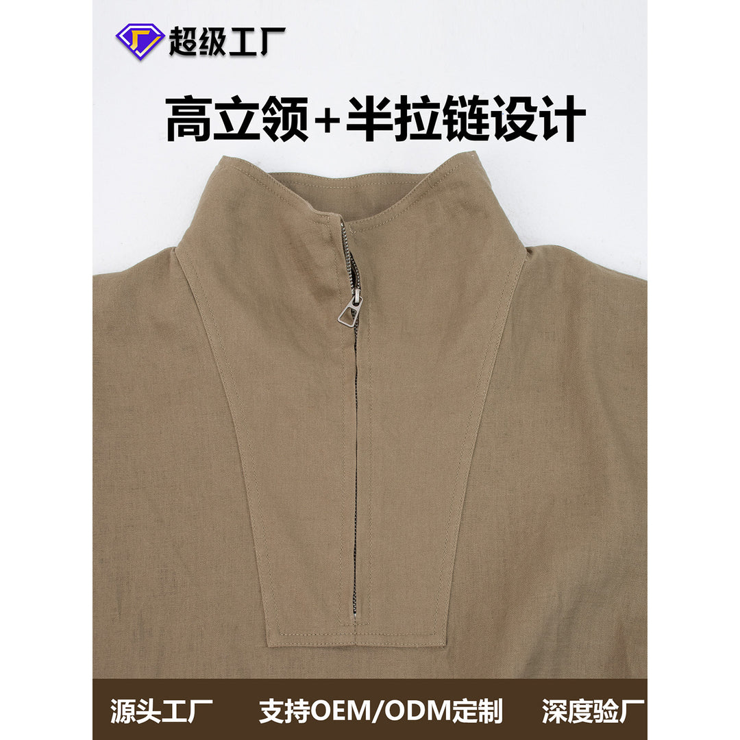 Damen Modische Langärmlige Bluse mit Stehkragen Mune Fashion
