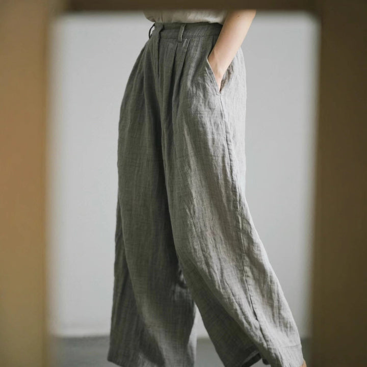 Women Loose Linen Pants Mune Fashion