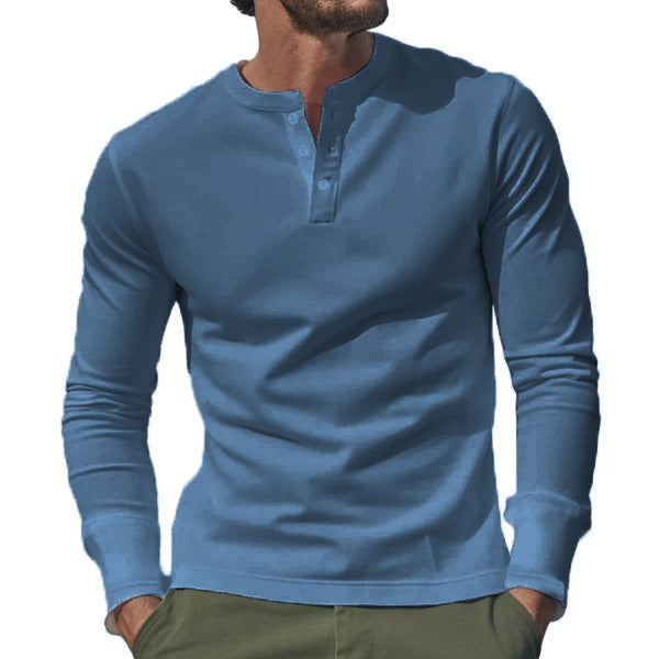 Men's long-sleeve shirt with button placket and slim fit Mune Fashion
