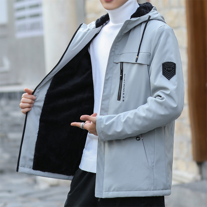 Men's Urban Softshell Parka with Teddy Fleece Lining, Concealed Zipper and Chest Pocket Mune Fashion