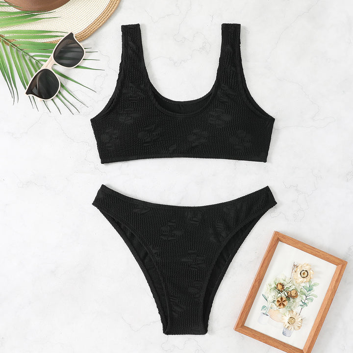 Women's Crop Bikini Set with Textured Surface Mune Fashion
