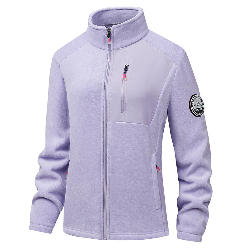 Men's Comfortable Fleece Jacket with Stand-up Collar Mune Fashion