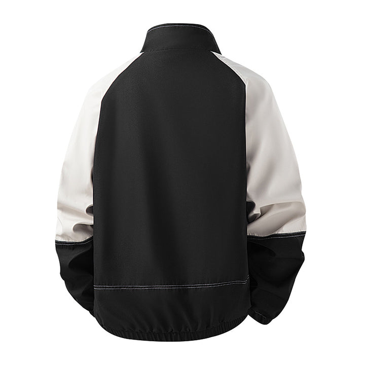 Men's sporty transitional jacket with high collar and practical pockets Mune Fashion