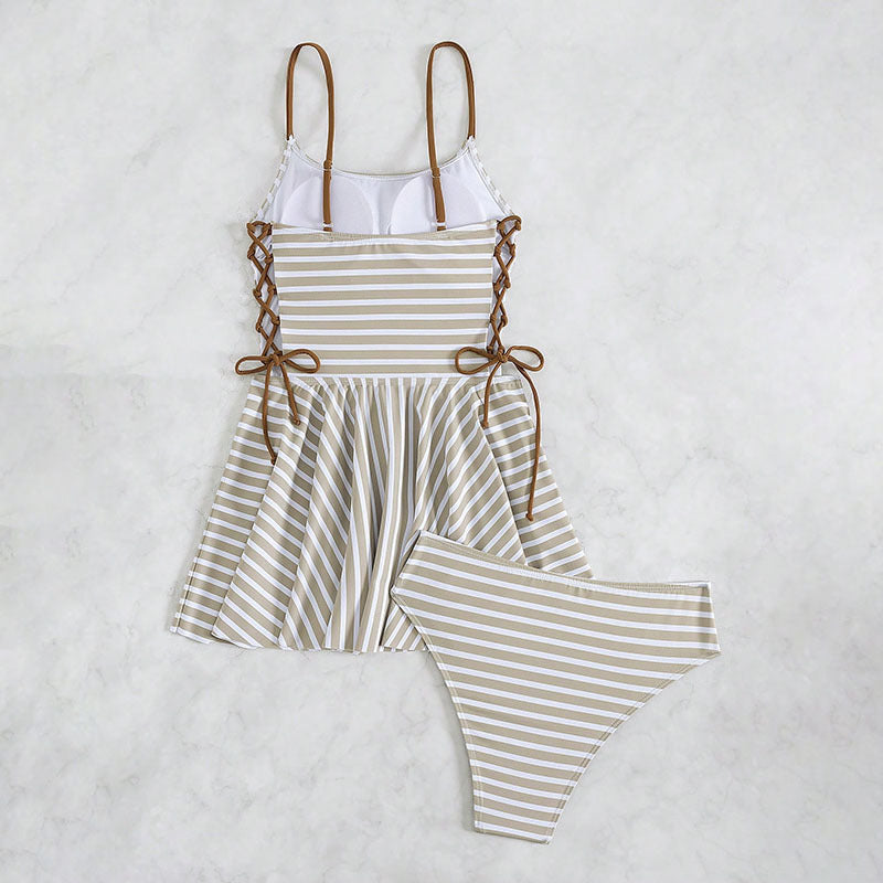Women's swimsuit with casual cut and tie details Mune Fashion