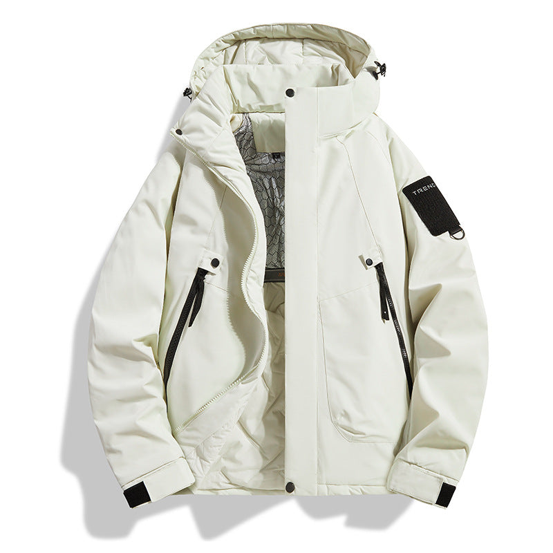 Men's insulated hooded field jacket with quilted thermal lining, windproof shell & utility pockets Mune Fashion