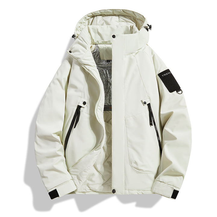 Men's insulated hooded field jacket with quilted thermal lining, windproof shell & utility pockets Mune Fashion