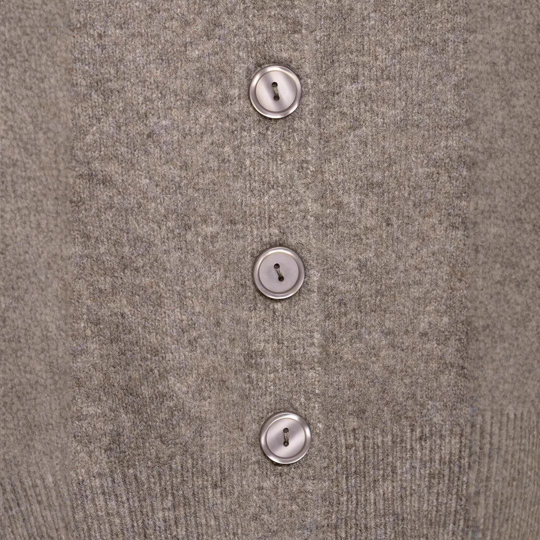 Ladies Cropped Raglan Cardigan with Pearl Buttons and Wide Ribbed Hem Mune Fashion