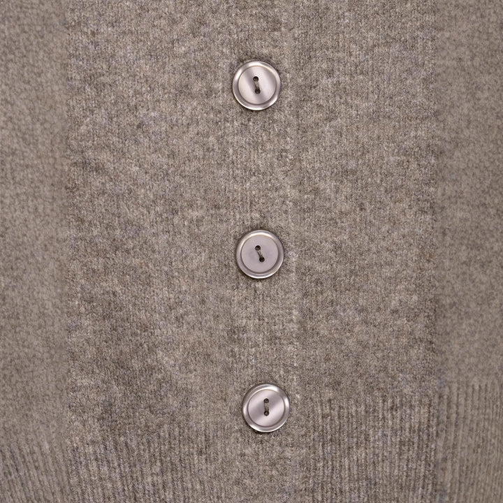 Ladies Cropped Raglan Cardigan with Pearl Buttons and Wide Ribbed Hem Mune Fashion