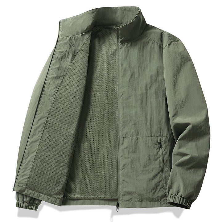 Men's Lightweight Transitional Jacket with High Collar Mune Fashion 1788241453