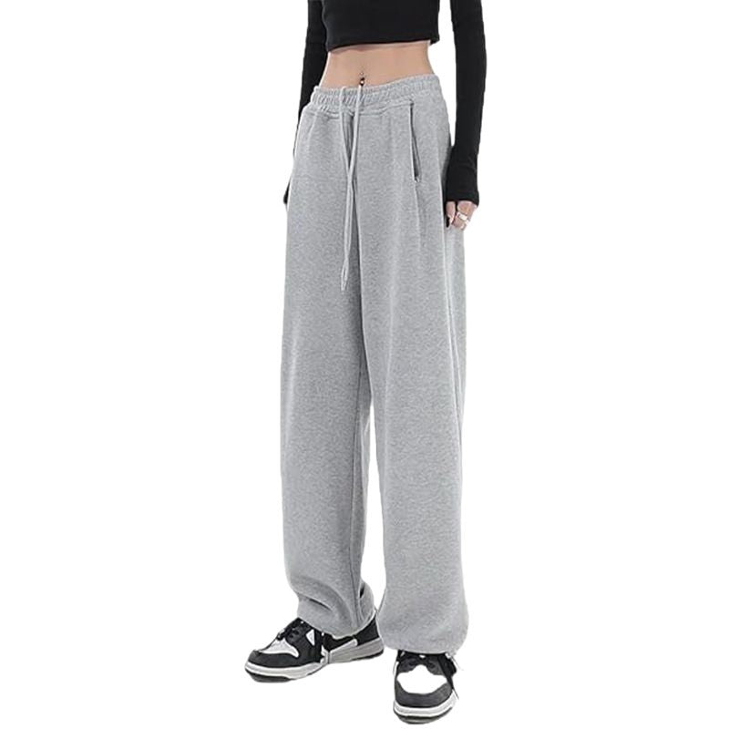 Women's nan locker falling sweatpants with extra wide leg, high waistband and drawstring Mune Fashion