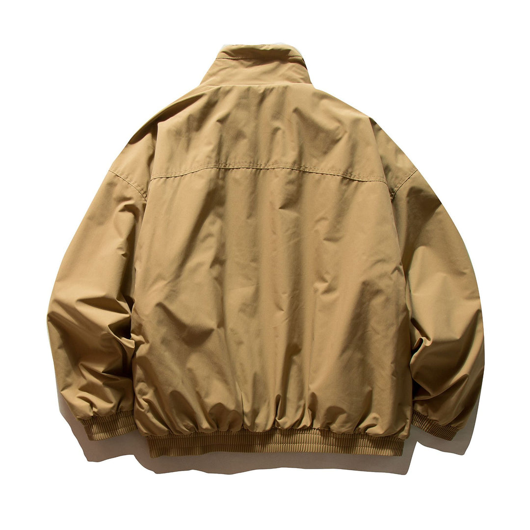 Unisex Short Cut Windproof Bomber with Teddy Lined Collar and Elastic Waist Mune Fashion