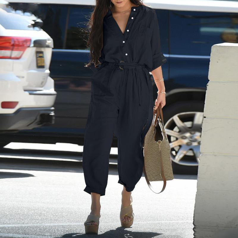 Mune | Women's Utility Jumpsuit with Long Sleeves and Pockets