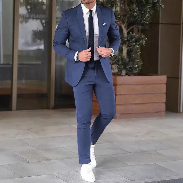 Men's modern evening jacket with slim silhouette and slim-cut suit pants Mune Fashion