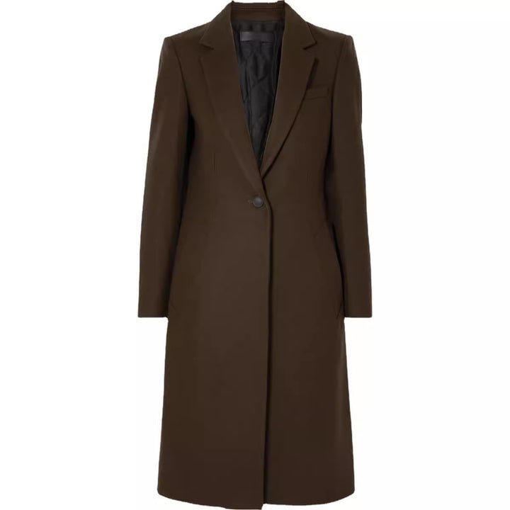 Women's long coat in sleek tailoring with narrow silhouette Mune Fashion