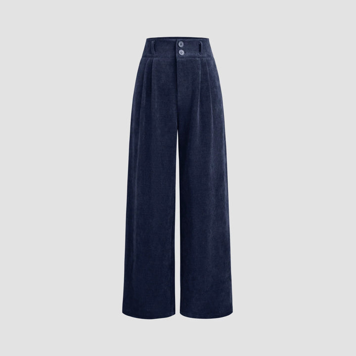 Women's Elegant and Wide Cut Cord Pants Mune Fashion