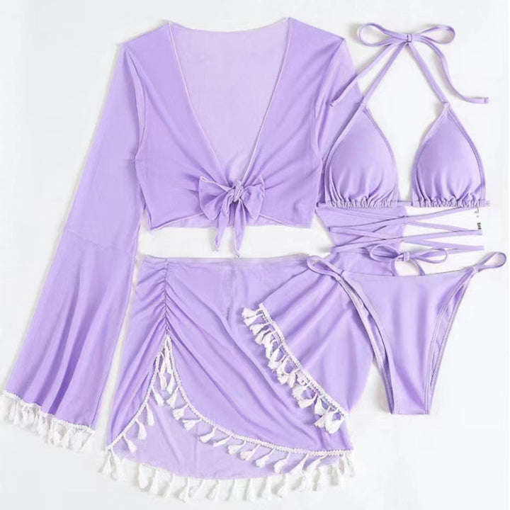 Women's bathing set with casual cropped top and charming skirt Mune Fashion