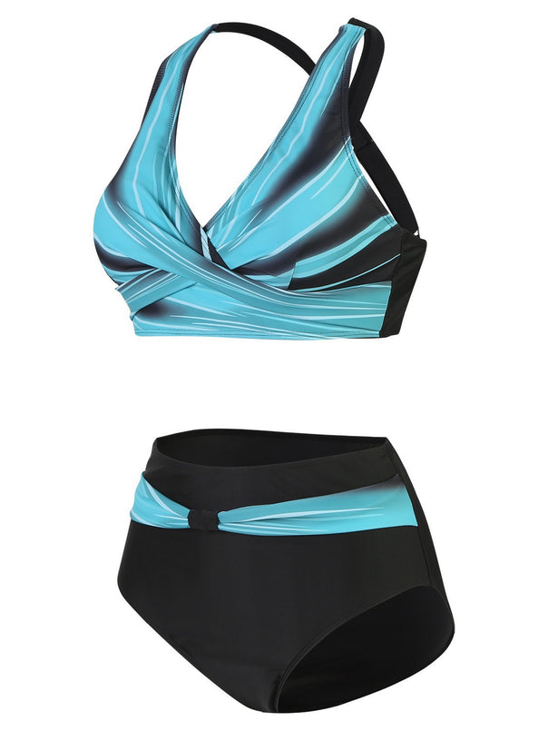 Women's High-Waist Bikini Set with Stylish Wrap Design Mune Fashion