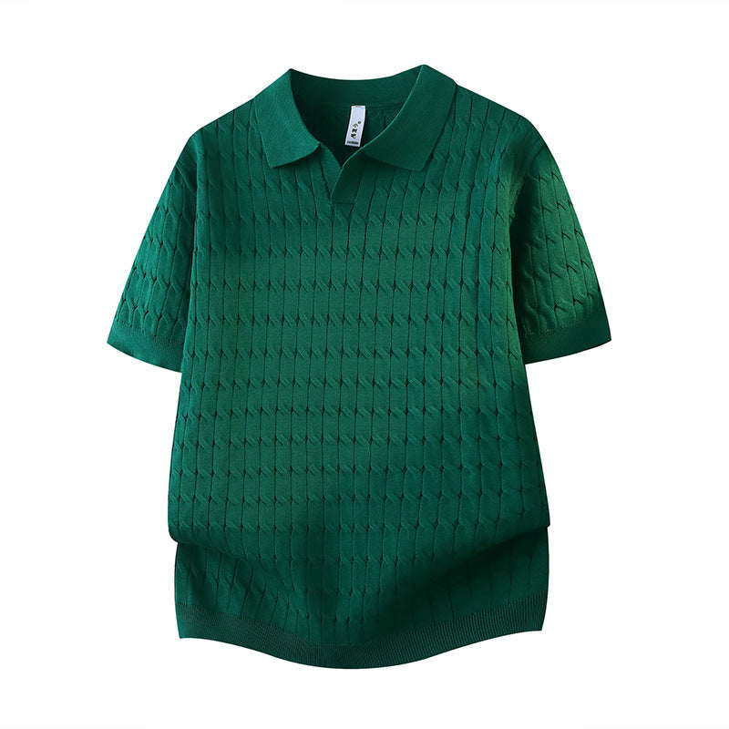 Women Structured Knit Polo Shirt Mune Fashion