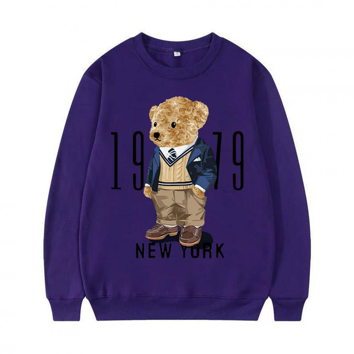 Ladies Cozy Sweatshirt with Bear Motif Mune Fashion