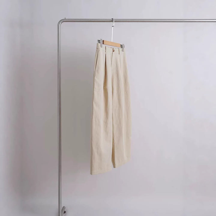 Women's comfortable and casual wide-cut fabric pants Mune Fashion