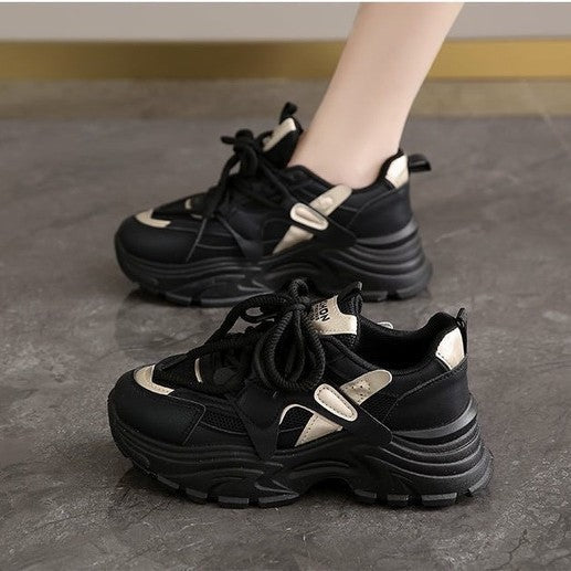 Women Chunky Sneakers with breathable mesh inserts and comfortable cushioning Mune Fashion
