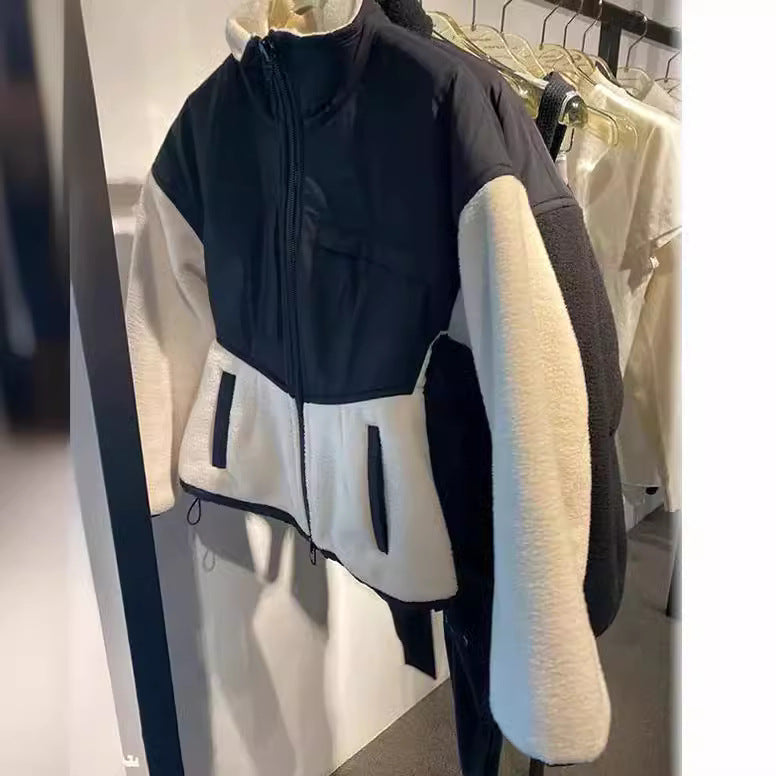 Women's fashionable transitional jacket with high collar and practical pockets Mune Fashion