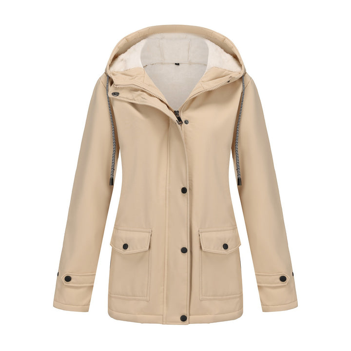 Women's Fashion Outdoor Jacket with Fleece Lining
