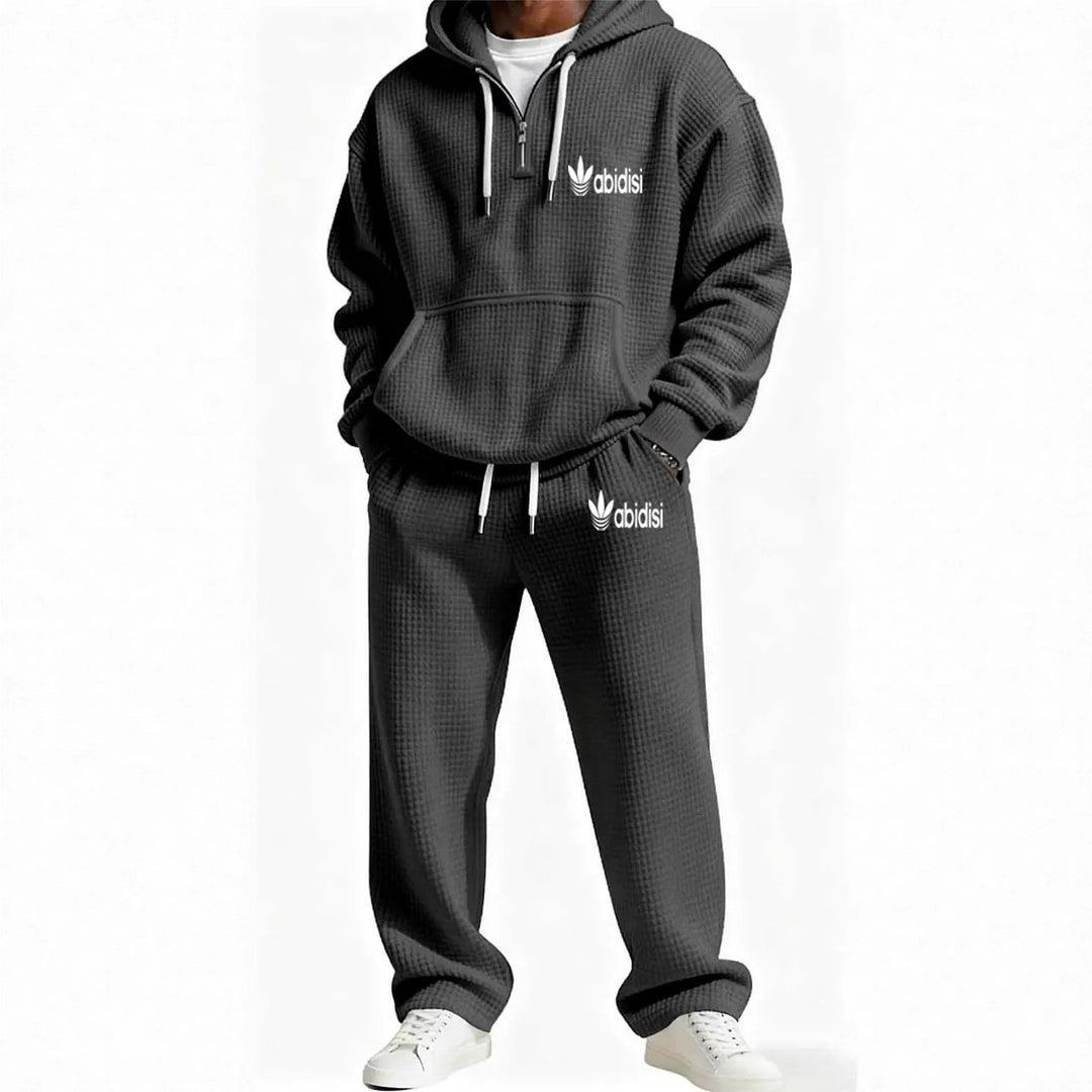 Men's trendy hoodie with practical zipper and comfortable jogging pants Mune Fashion