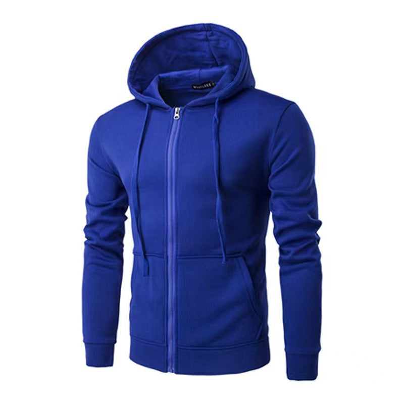 Men's slim-fit zip hoodie jacket with soft fleece lining and kangaroo pockets Mune Fashion